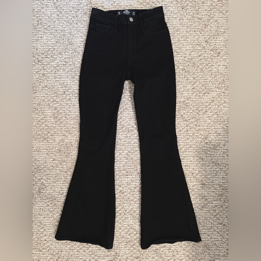 Hollister High-Rise Black Flare Pants Size 0 Short